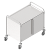 Carrello inox multifunzione a 2 piani 100x60 cm