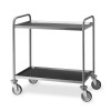 Carrello inox saldato, 2 piani stampati cm 100x50