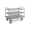 Carrello inox portata 200 kg, 3 piani stampati cm 100x60