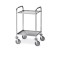 Carrello di servizio inox, 2 piani cm 47x44x1,5h