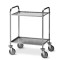 Carrello di servizio inox, 2 piani cm 75x44x1,5h