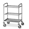 Carrello di servizio inox, 3 piani cm 75x44x1,5h