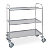 Carrello di servizio inox, 3 piani cm 87x44x1,5h