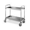 Carrello di servizio inox, 2 piani cm 87x44x6,5h