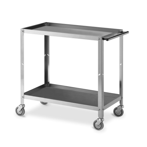 Carrello di servizio inox, 2 piani cm 80x45x4h