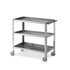 Carrello di servizio inox, 3 piani cm 80x45x4h