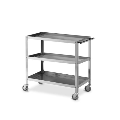 Carrello di servizio inox, 3 piani cm 80x45x4h