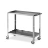 Carrello di servizio inox, 2 piani cm 90x50x4h