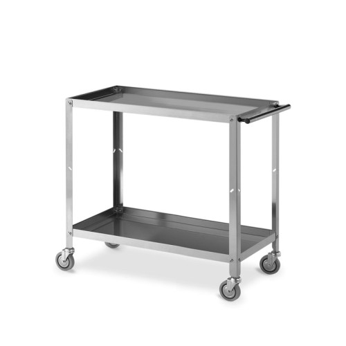 Carrello di servizio inox, 2 piani cm 90x50x4h