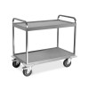 Carrello inox portata 500kg, 2 piani vasca, cm 100x58