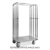 Carrello "roll container", 1 base+2 sponde, ruote elastiche, 2 frenate