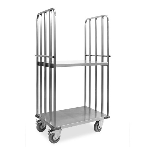 Carrello "roll container", 1 base+2 sponde+ripiano intermedio