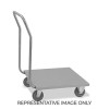 Carrello portacasse inox, 2 ruote frenate, cm 60x70x97h