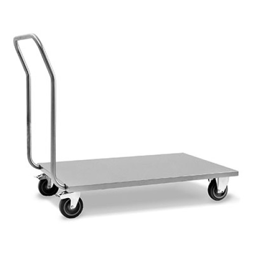 Carrello portacasse inox, cm 60x110x97h