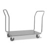 Carrello portacasse inox, 2 manici, cm 60x110x97h