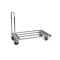 Carrello a pianale in tubo inox, allungabile, 2 ruote frenate