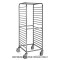 Carrello portateglie 18xGN 2/1, guide a "C" con fermo, saldato, 2 ruote frenate