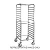 Carrello portateglie 14xGN 2/1, guide a "C", 2 ruote frenate