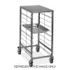 Carrello portateglie 9xGN 2/1, guide in filo, piano superiore inox