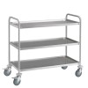 Carrello inox, 3 piani stampati cm 100x60, MADE IN PRC