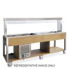 Buffet misto GN 5/1, 3 caldi-2 freddi, parafiato fisso, illuminazione a led, laccato RAL