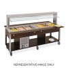 Buffet misto GN 5/1, 3 caldi-2 freddi, parafiato mobile, illuminazione a led, laccato RAL