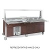 Buffet misto GN 4/1, 2 caldi-2 freddi, parafiato mobile, armadiato, illuminazione a led, laccato RAL