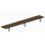 A128R - Mensola in legno MDF tinto rovere, frontale ribaltabile 6xGN 1/1
